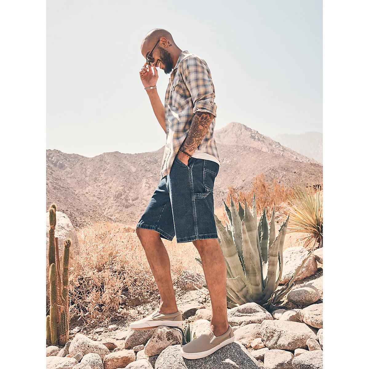 Men's Wrangler® Five Star Premium Carpenter Shorts in Dark Indigo Product Image