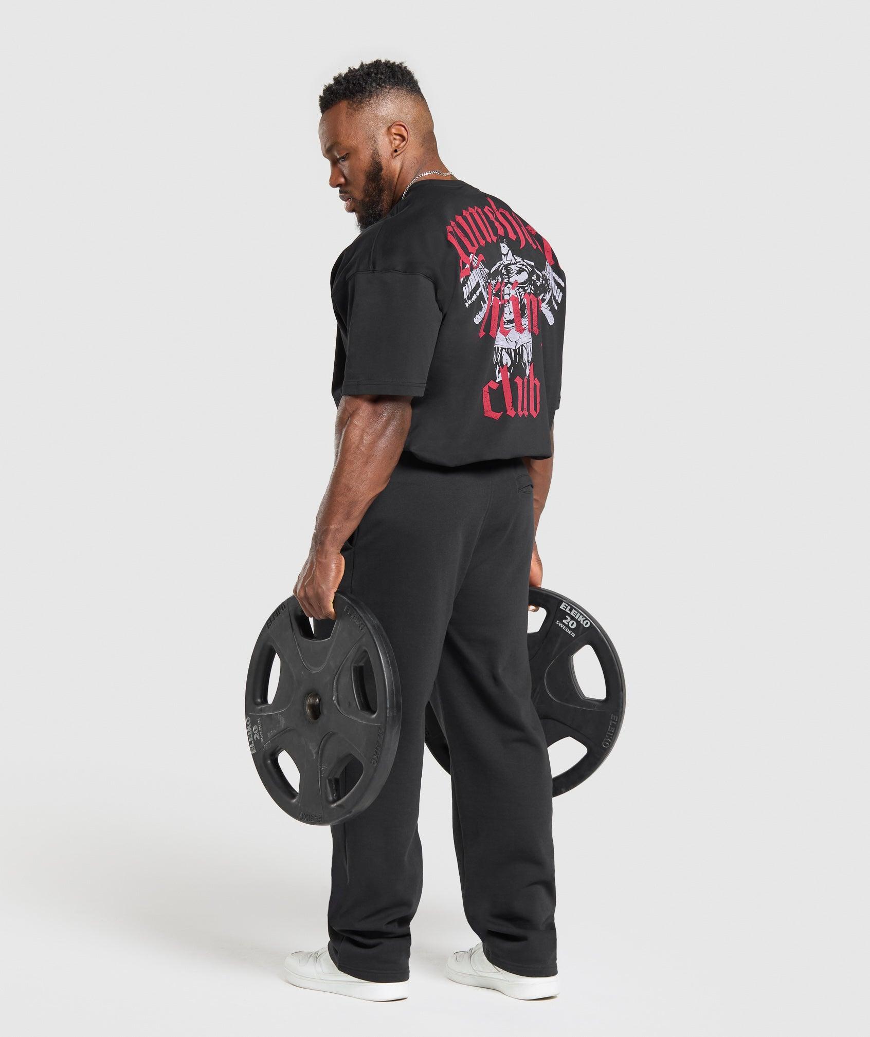 Gymshark Lifting Club T-Shirt - Black/Conditioning Red Male Product Image