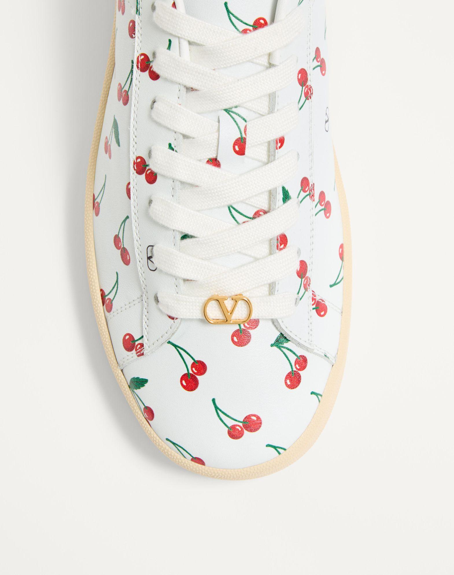 Royco Sneaker In Nappa Calfskin With Cherryfic Pattern Product Image