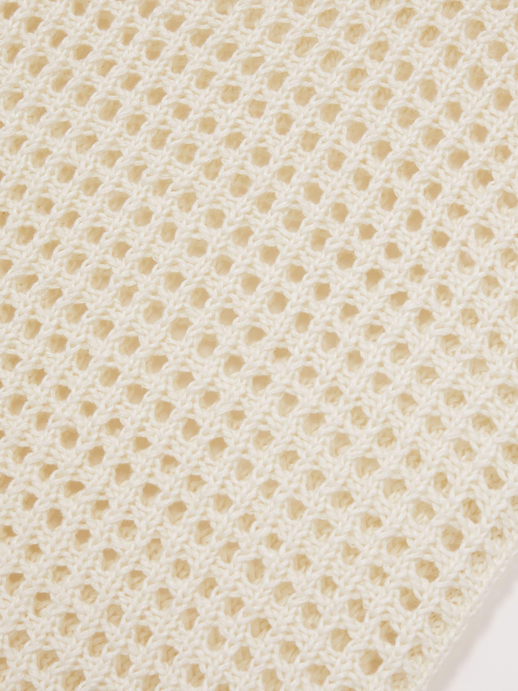 Linen Open-Knit Vest in Ivory Product Image