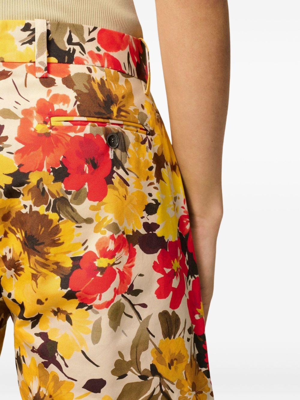 floral-print cotton shorts Product Image