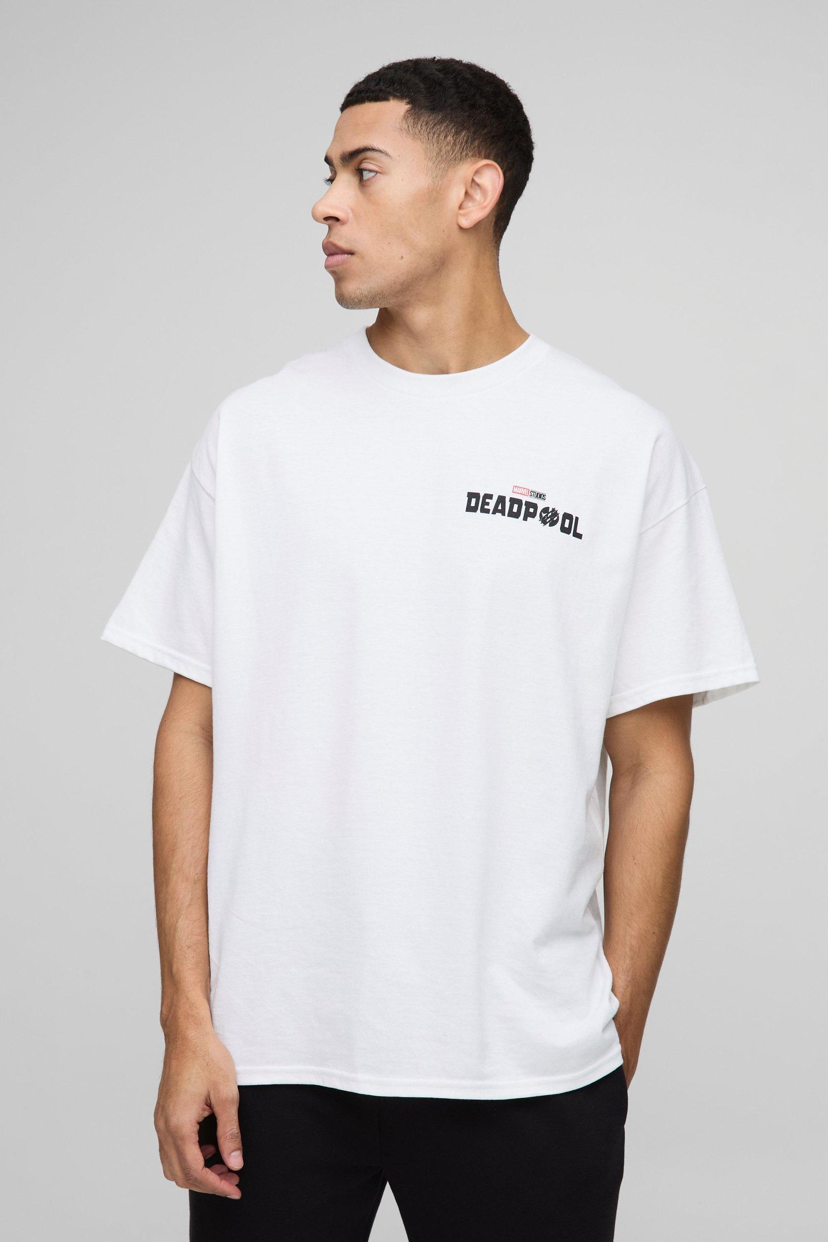 Oversized Deadpool Marvel License Graphic T Shirt | boohooMAN USA Product Image