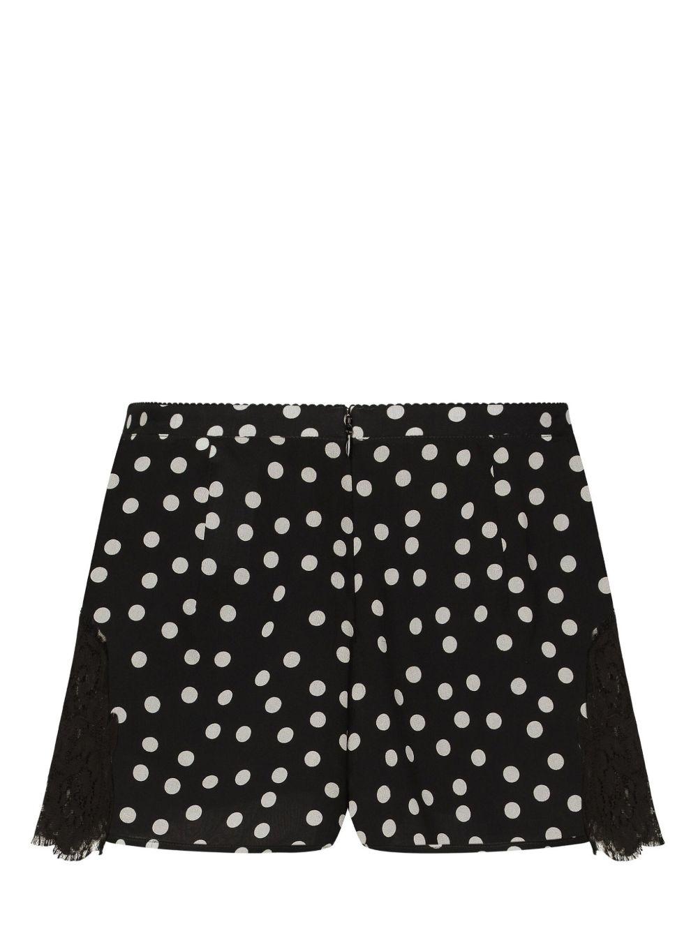polka-dot silk-blend shorts Product Image
