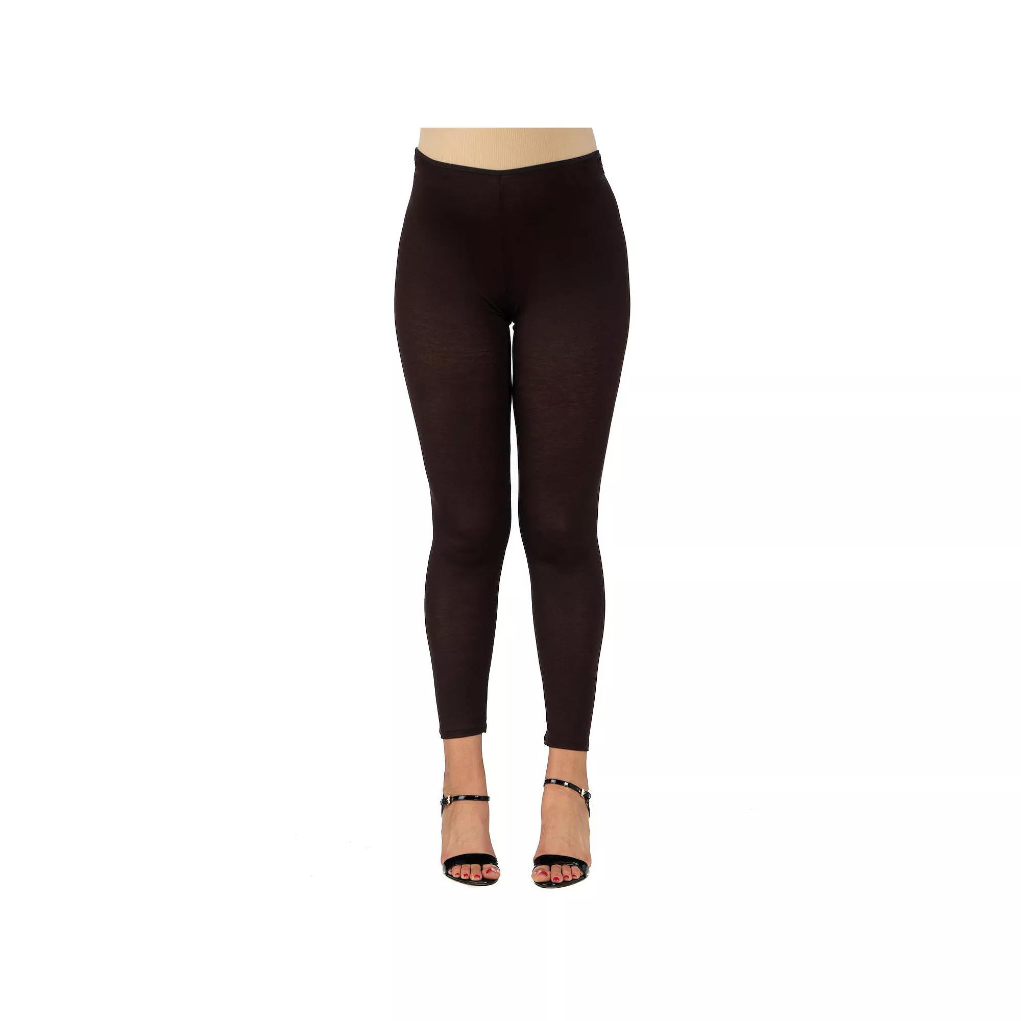 Maternity 24Seven Comfort Apparel Ankle Length Stretch Leggings, Women's, Size: XL-Mat, Brown Product Image