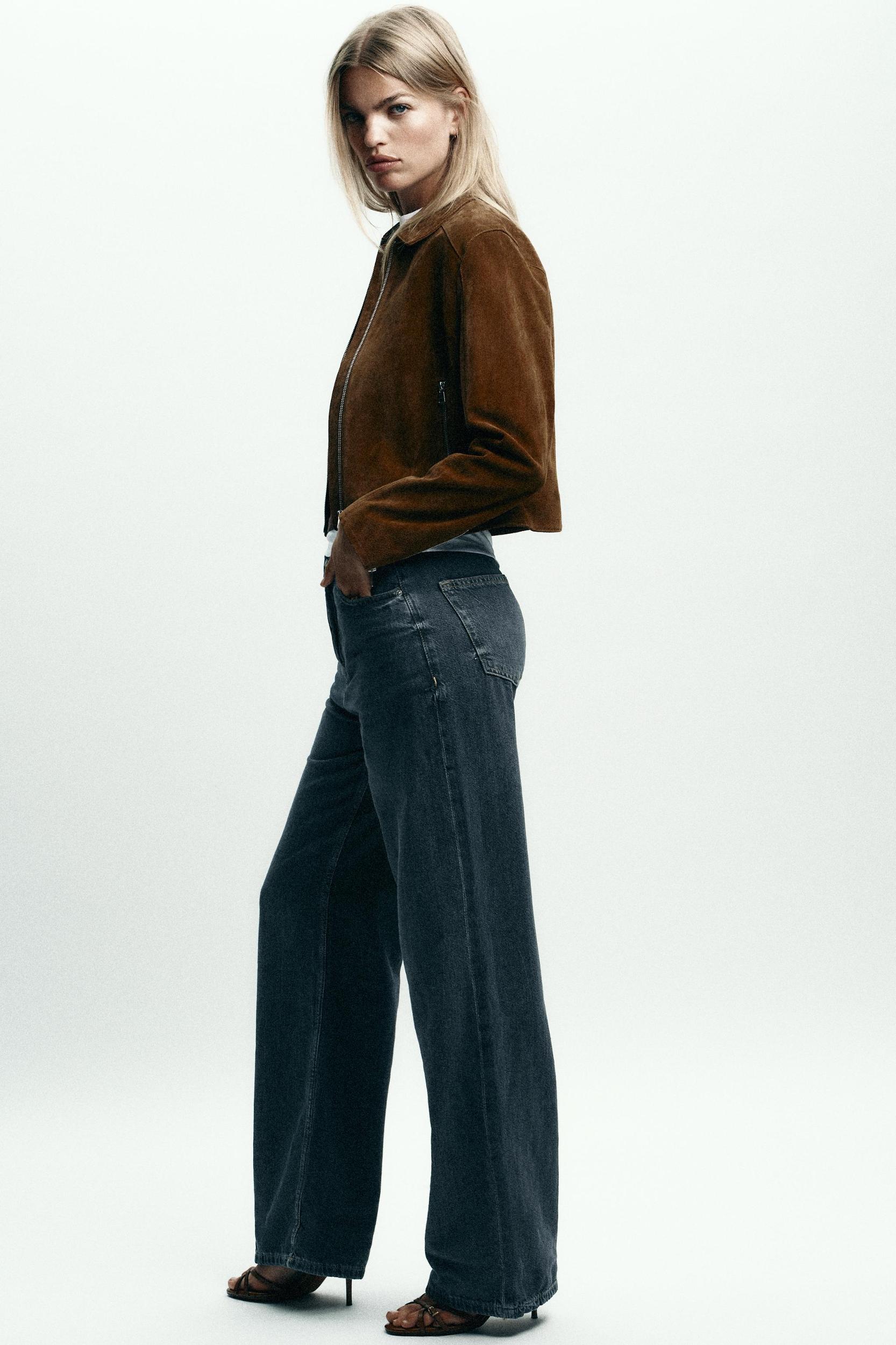 100% LEATHER SHORT JACKET Product Image