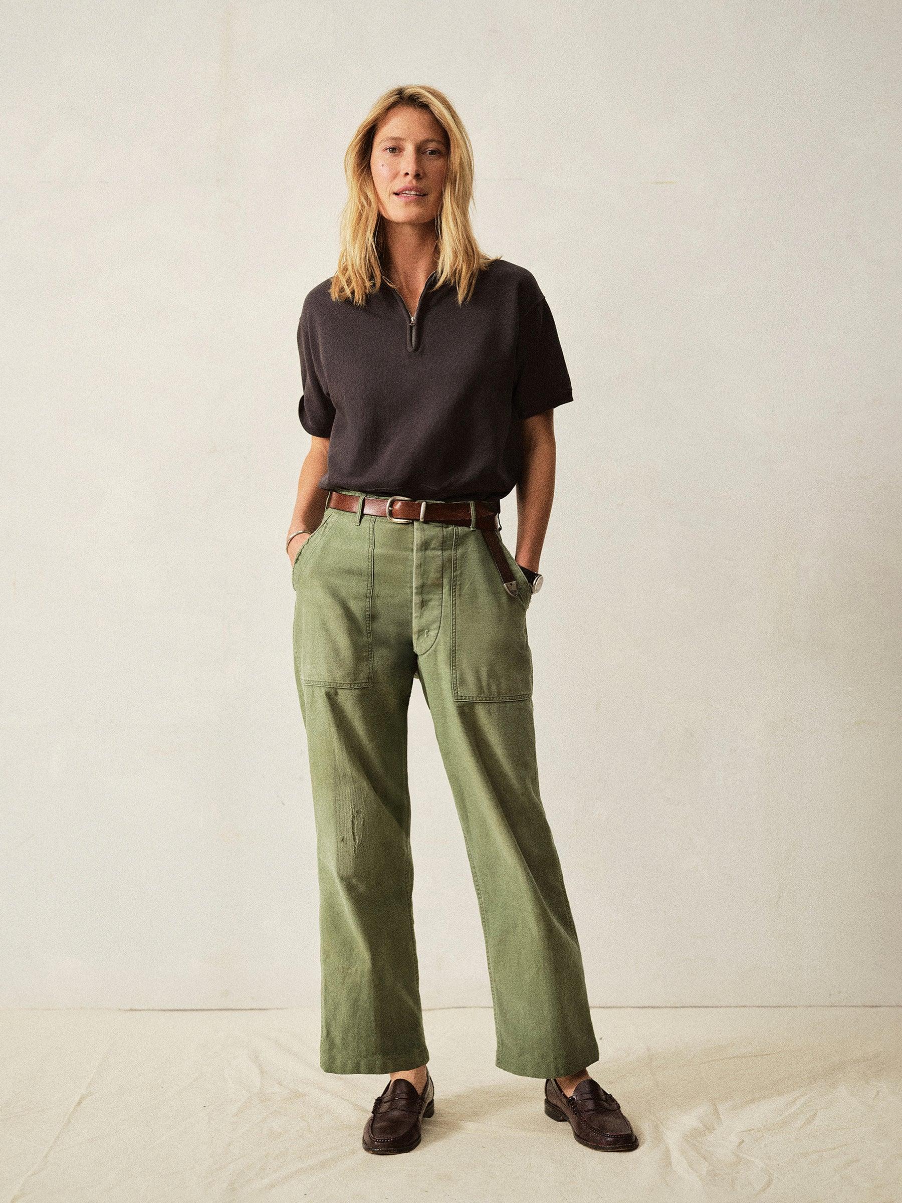 Soft Black Venice Wash Vintage Interloop Short Sleeve Quarter Zip Product Image