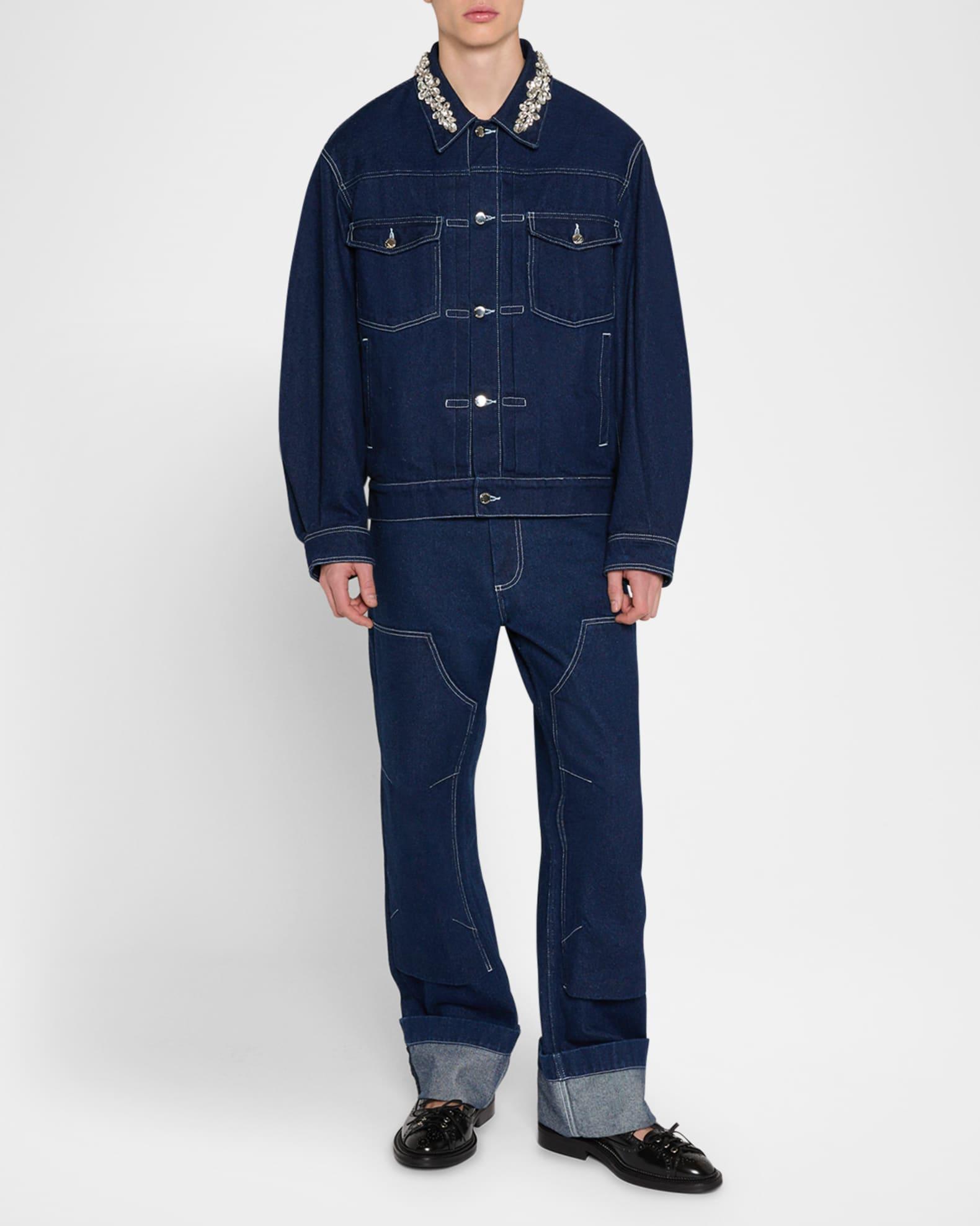 Men's Embellished Straight-Leg Workwear Jeans Product Image