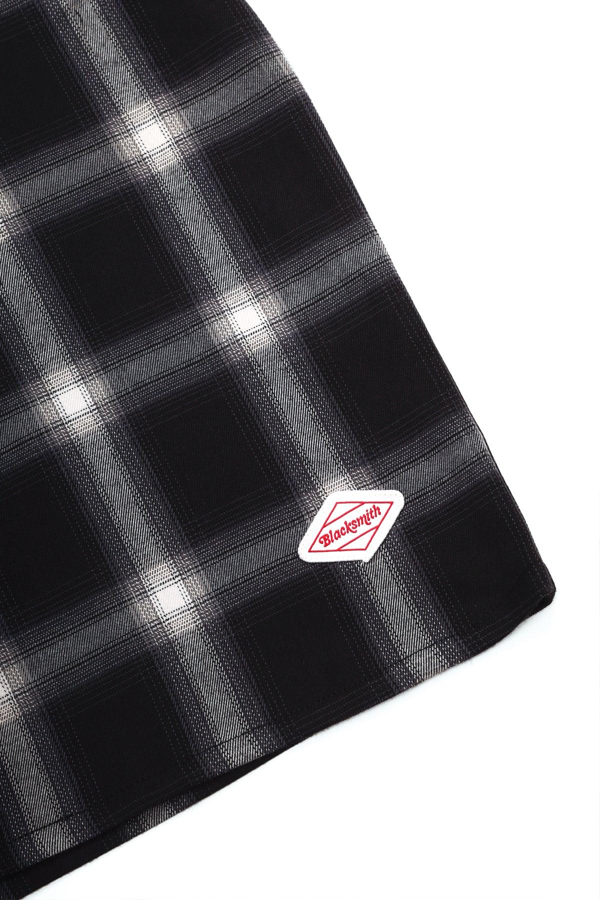 Blacksmith - Shadow Plaid Short Sleeve Shirt - Black/White Product Image