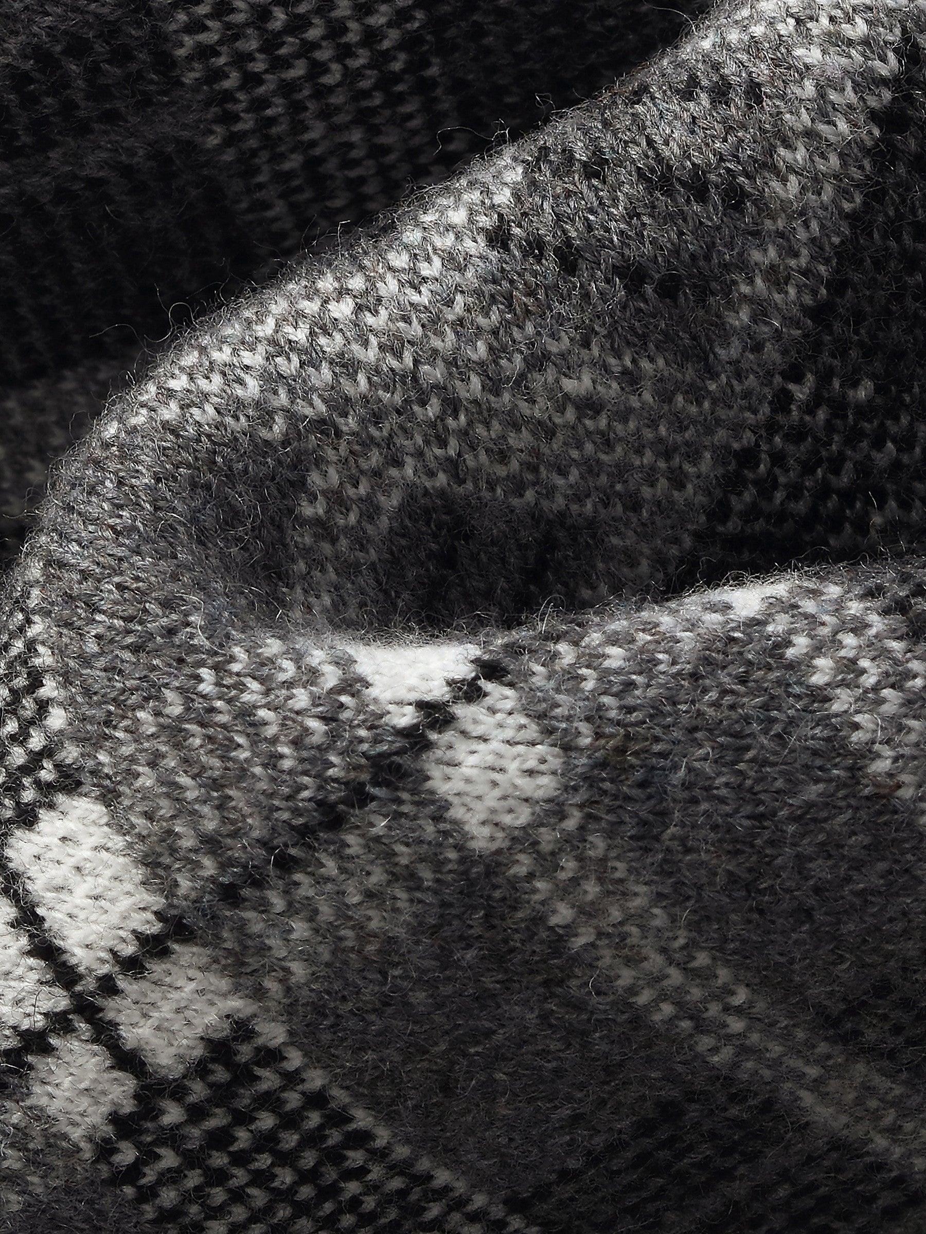 Plaid Knit Vest And Shirt Two-Piece Set Product Image