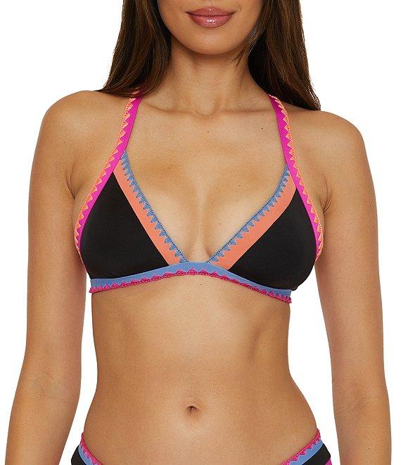 Lucky Brand Avila Color Blocked Halter Swim Top Product Image