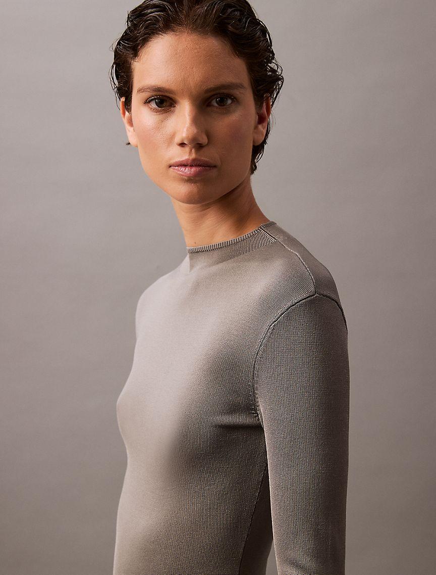 Mock Neck Viscose Sweater Product Image