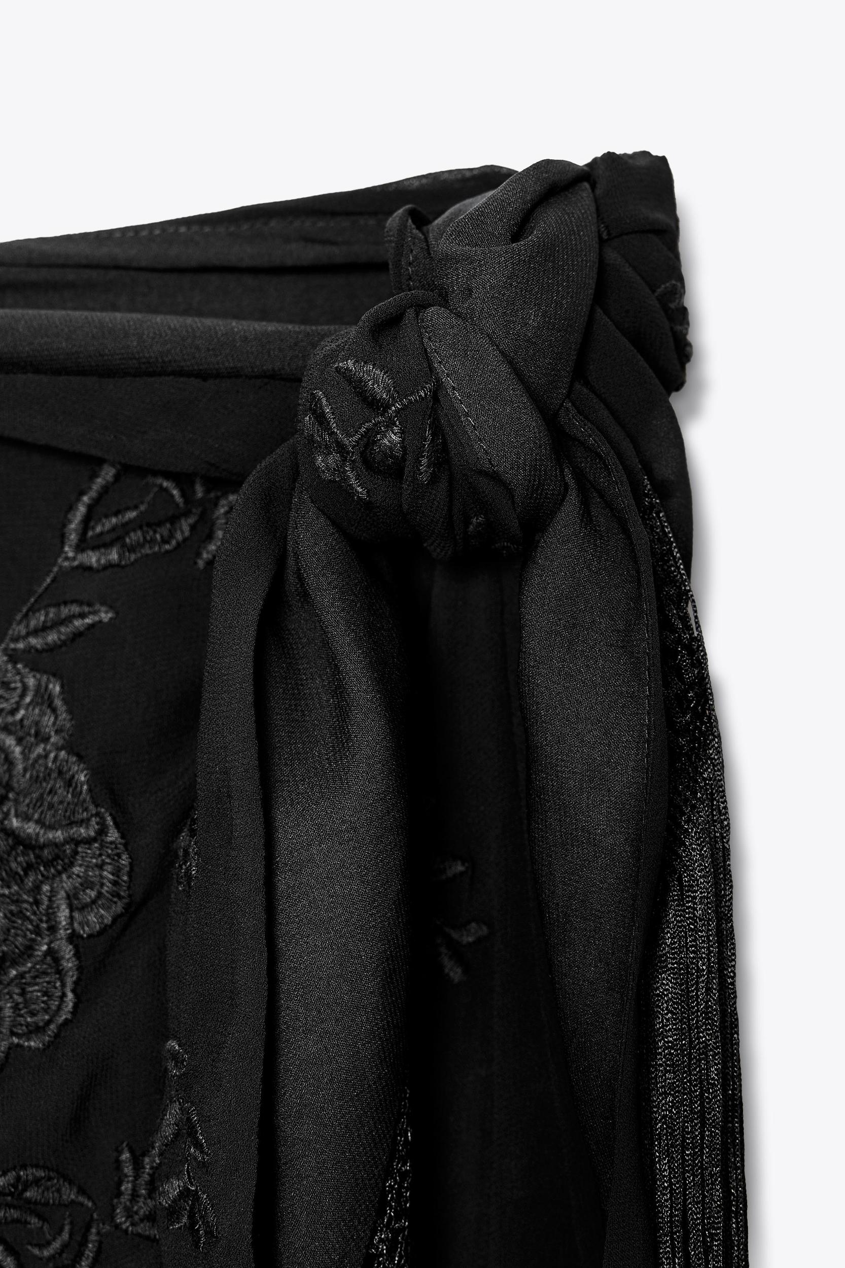 FRINGED EMBROIDERED SKIRT Product Image