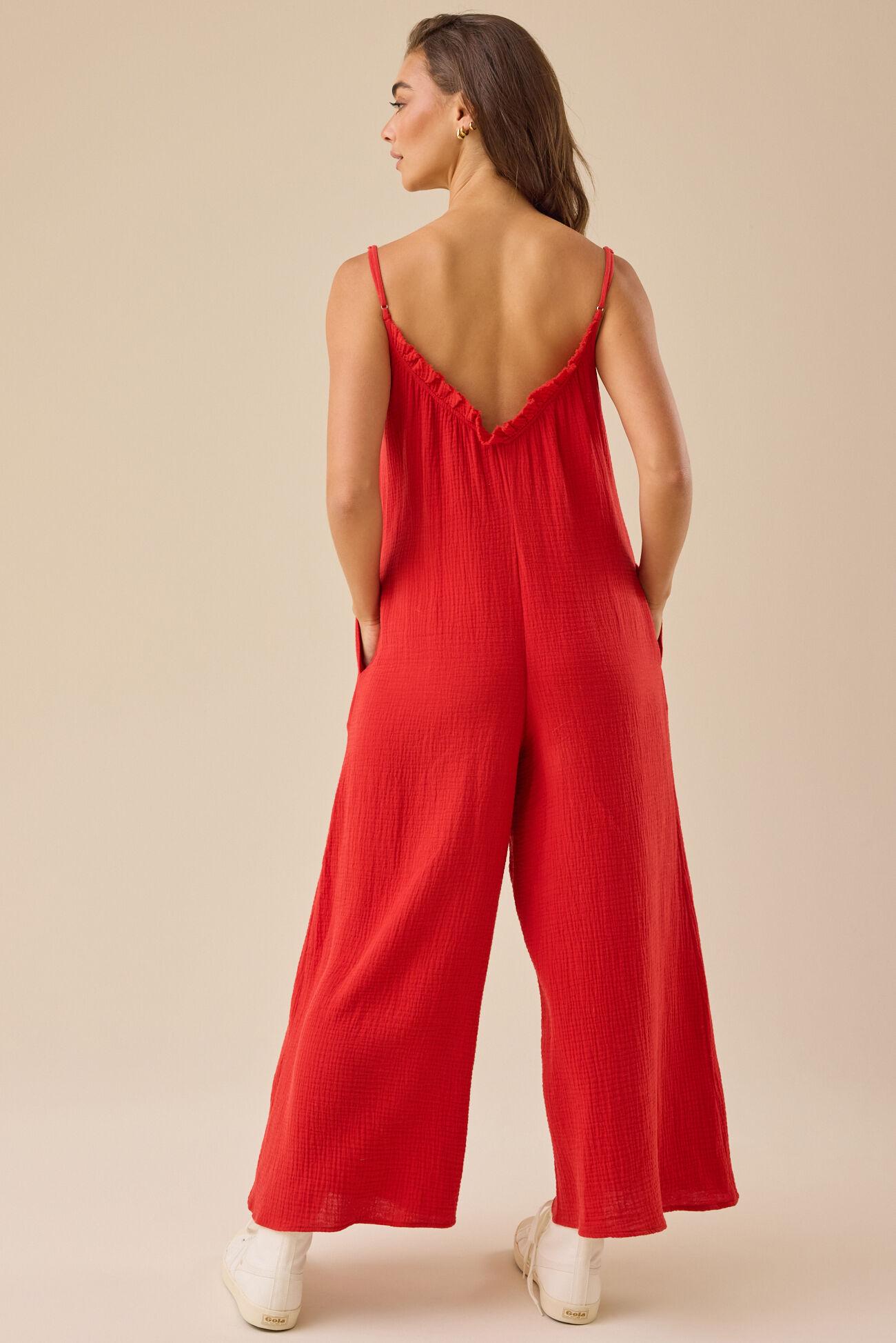 Laurie Gauze Jumpsuit Product Image