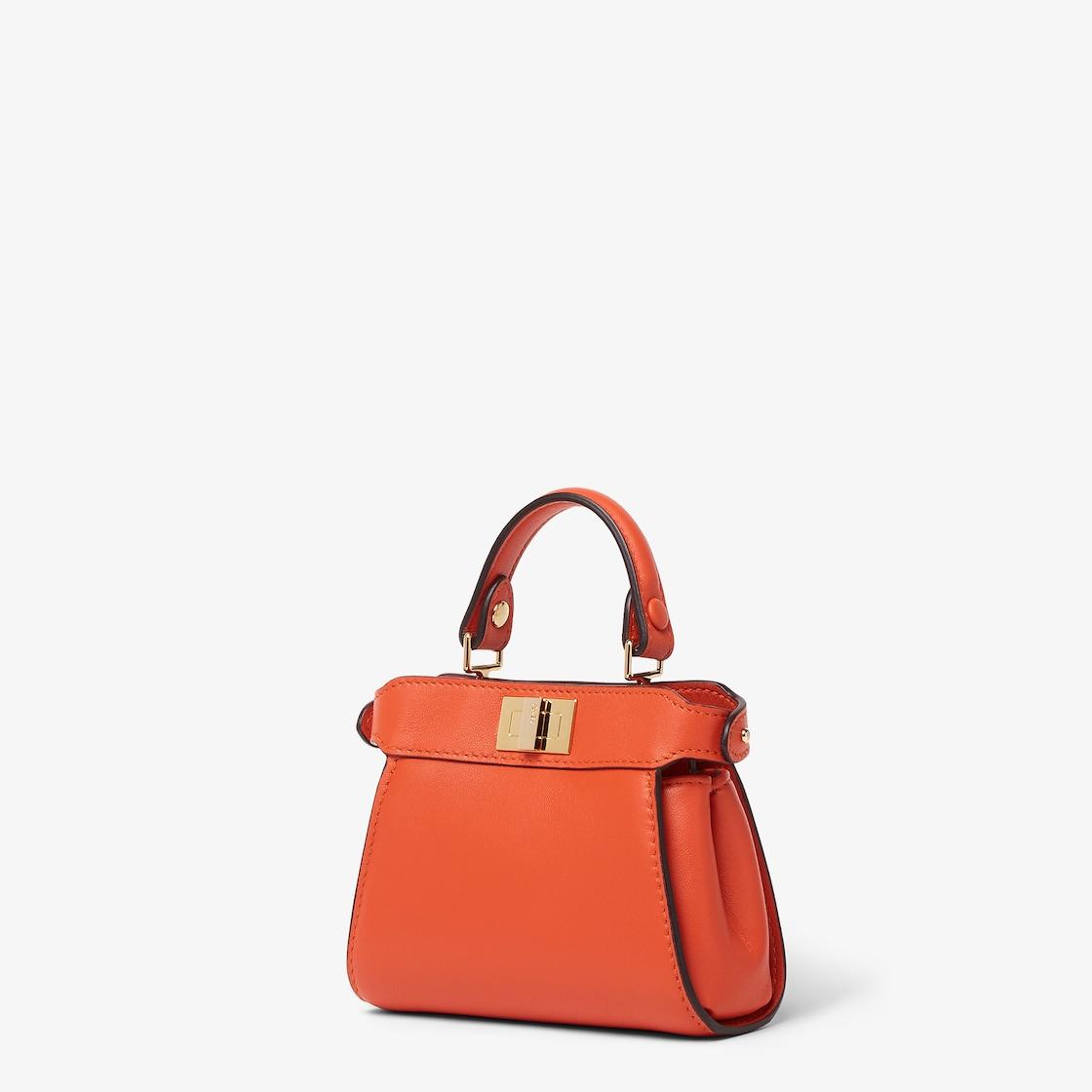 Nano PeekabooOrange nappa leather miniature bag Product Image