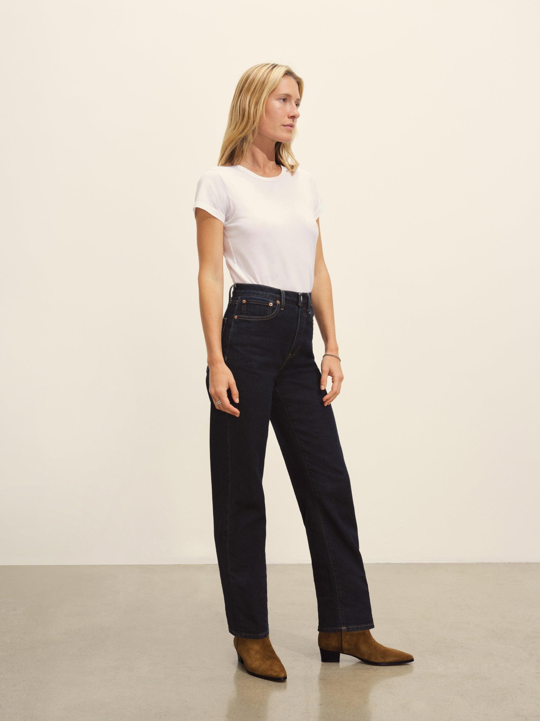 White Pima Slim Crew Product Image