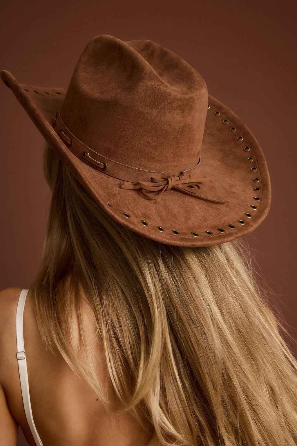 Maeve Brown Faux Suede Cowboy Hat Product Image