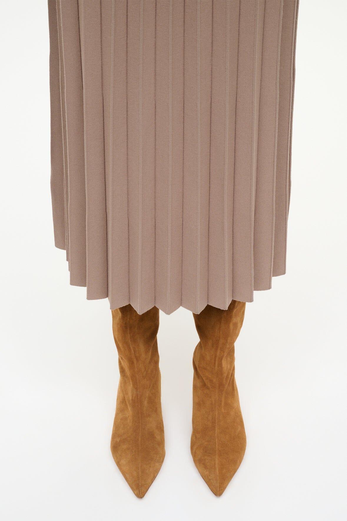 SEBASTIAN KITTEN HEEL BOOT | TAN Product Image