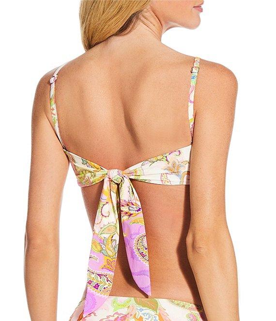 Gianni Bini Paisley High Leg Scoop Front Swim Bottom Product Image