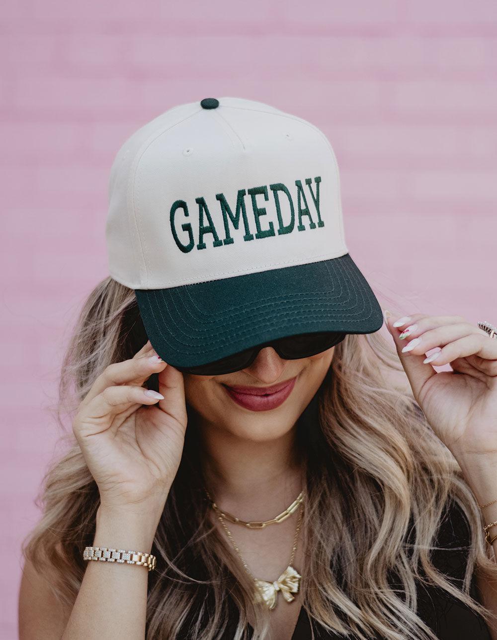 KATYDID Gameday Two-Toned Vintage Hat - DK GREEN Product Image