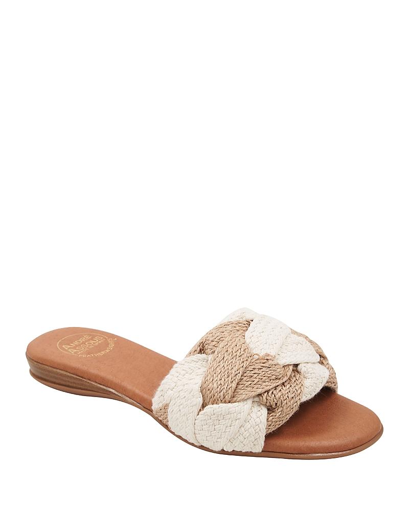 Andre Assous Womens Nahala Slip On Woven Slide Sandals Product Image