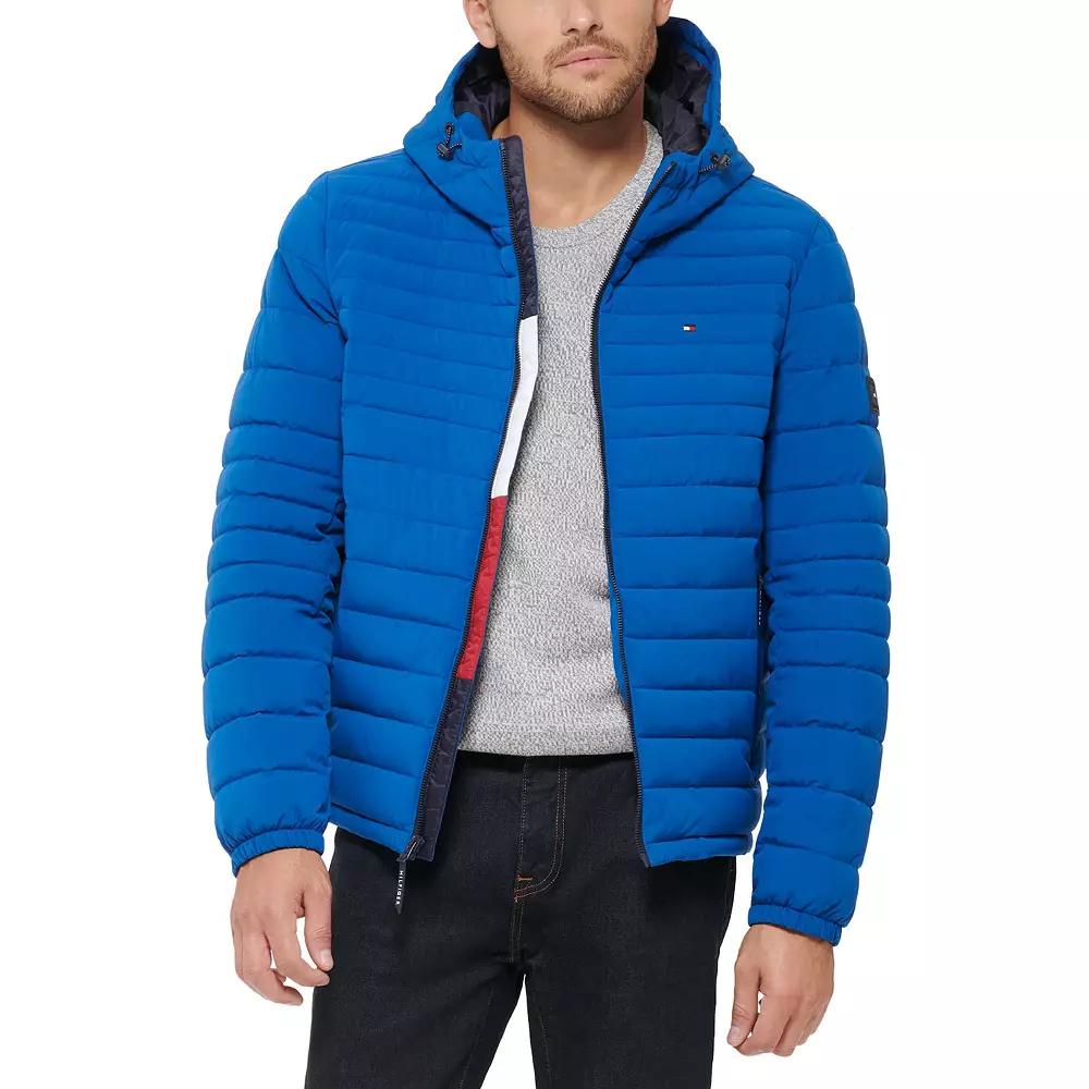 Men's Tommy Hilfiger Stretchy Hooded Puffer Jacket,  Product Image