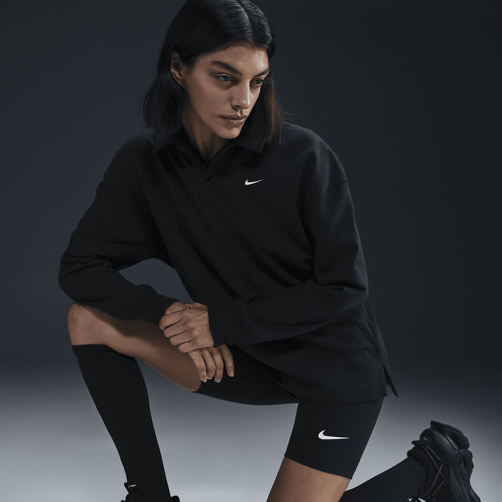 Nike Womens Nike NSW Essential Oversize Long Sleeve Polo - Womens Product Image