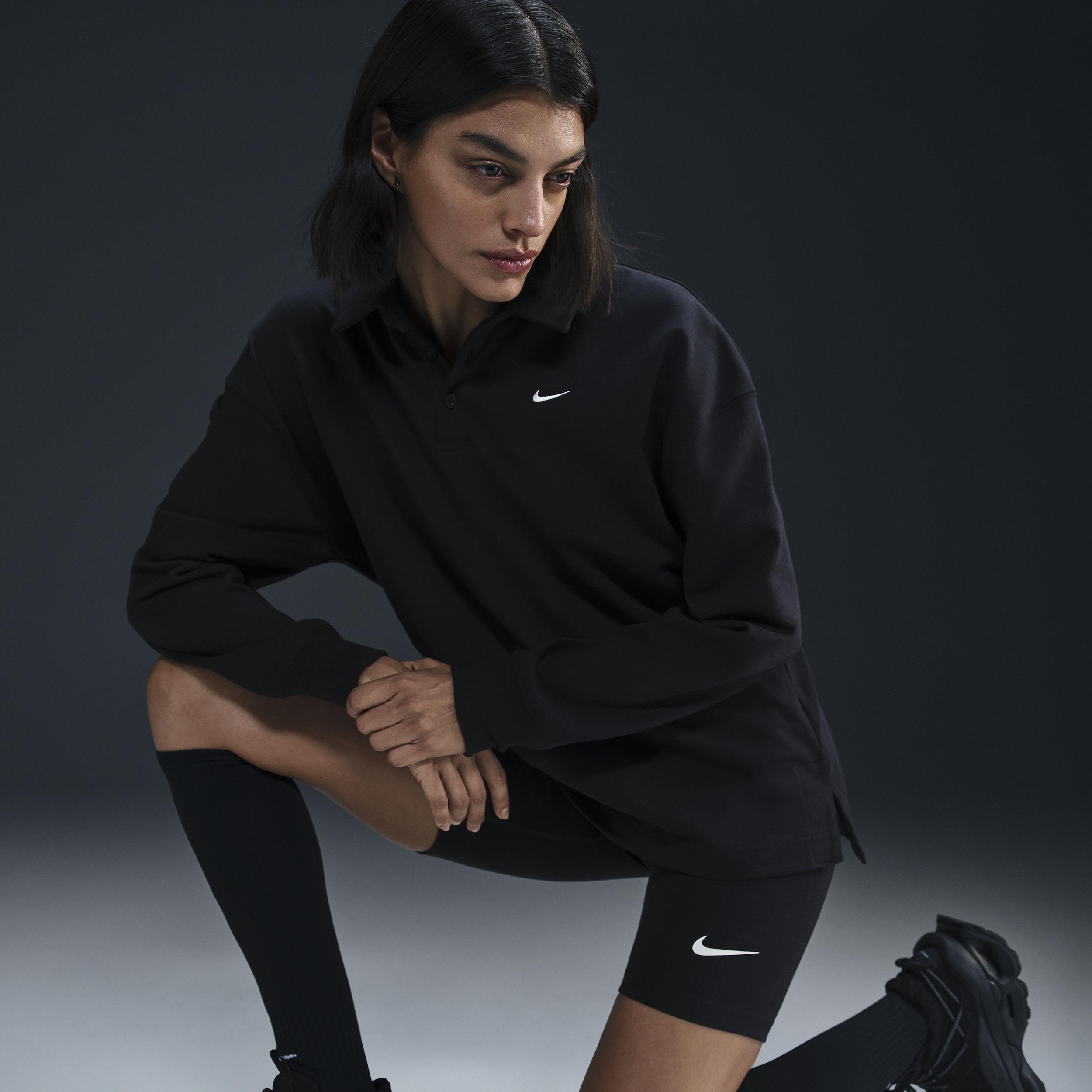 Nike Womens Nike NSW Essential Oversize Long Sleeve Polo - Womens Product Image