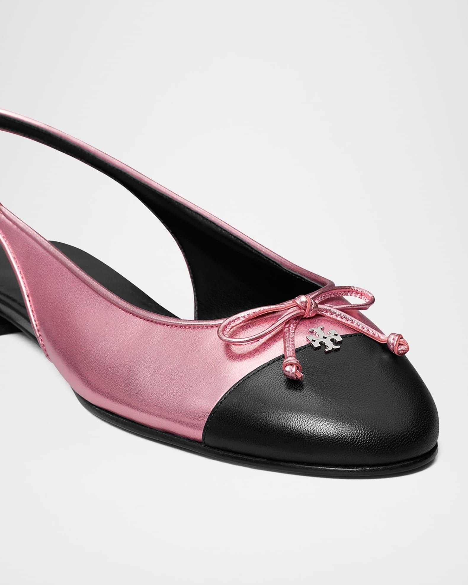 Bicolor Cap-Toe Slingback Flats Product Image