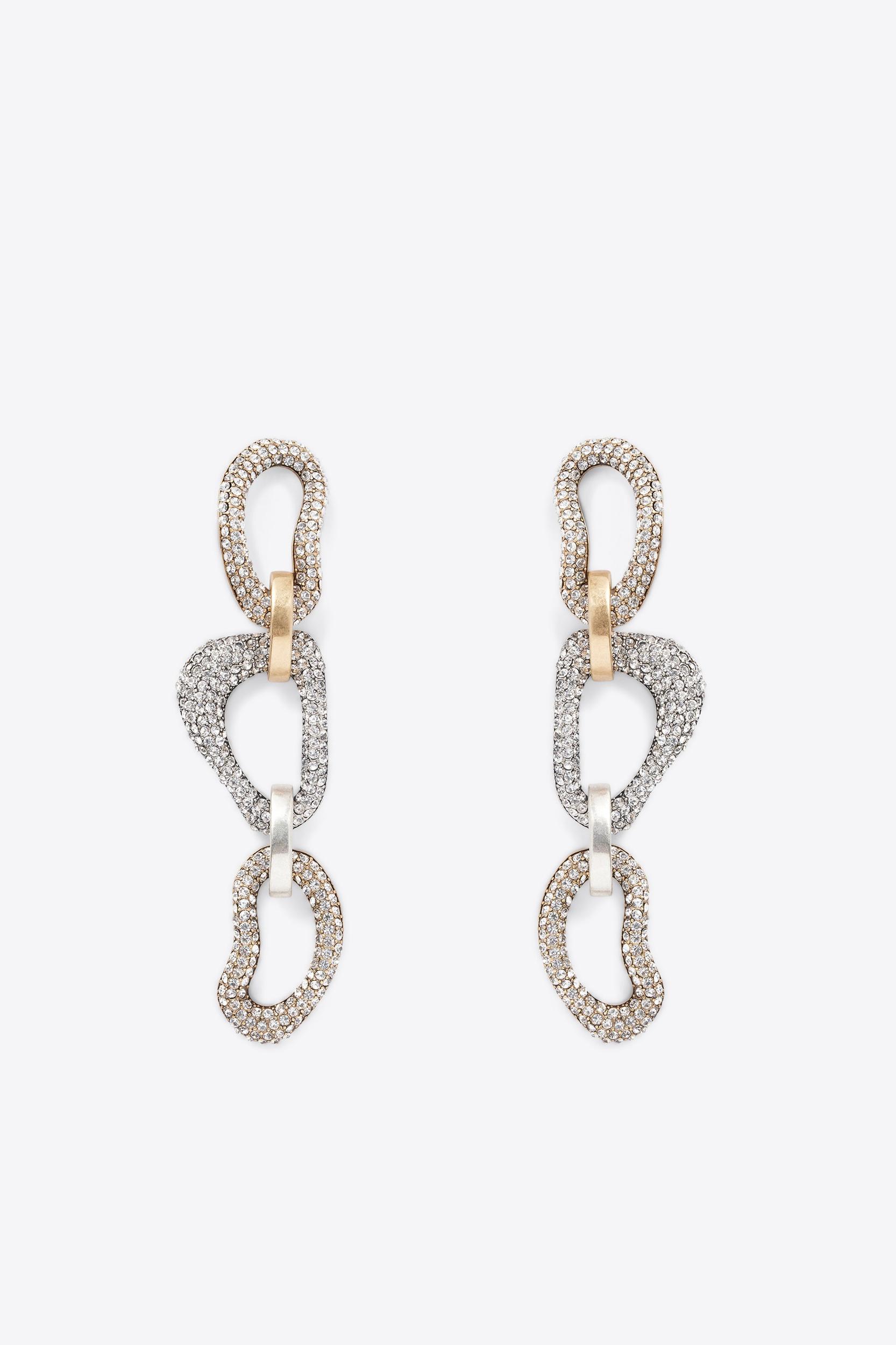 Crystal Link Drop Earrings Product Image