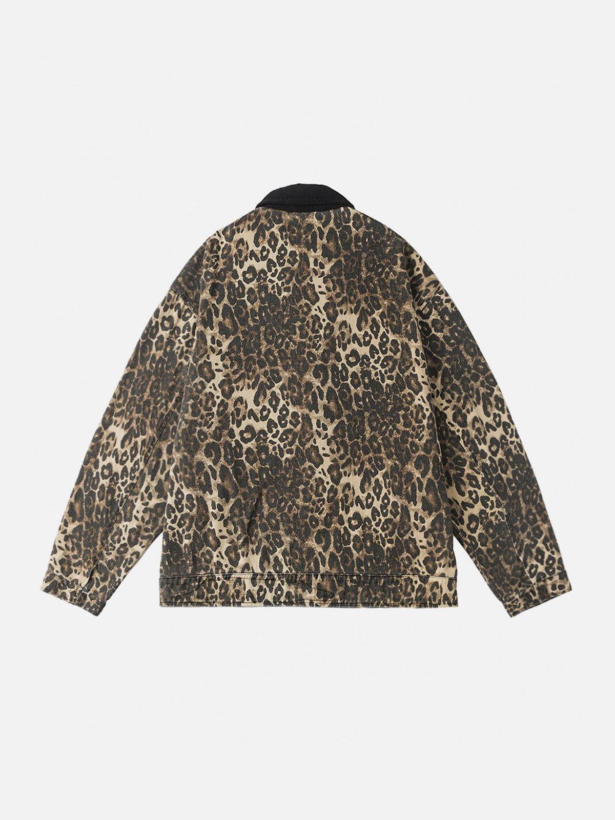 Aelfric Eden Distressed Leopard Print Jacket Product Image