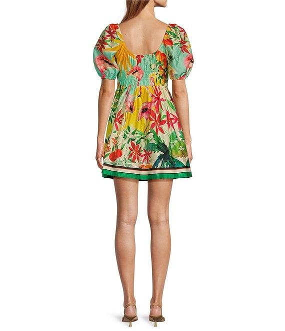 Antonio Melani Chappell Tropical Printed Smocked Babydoll Dress Product Image