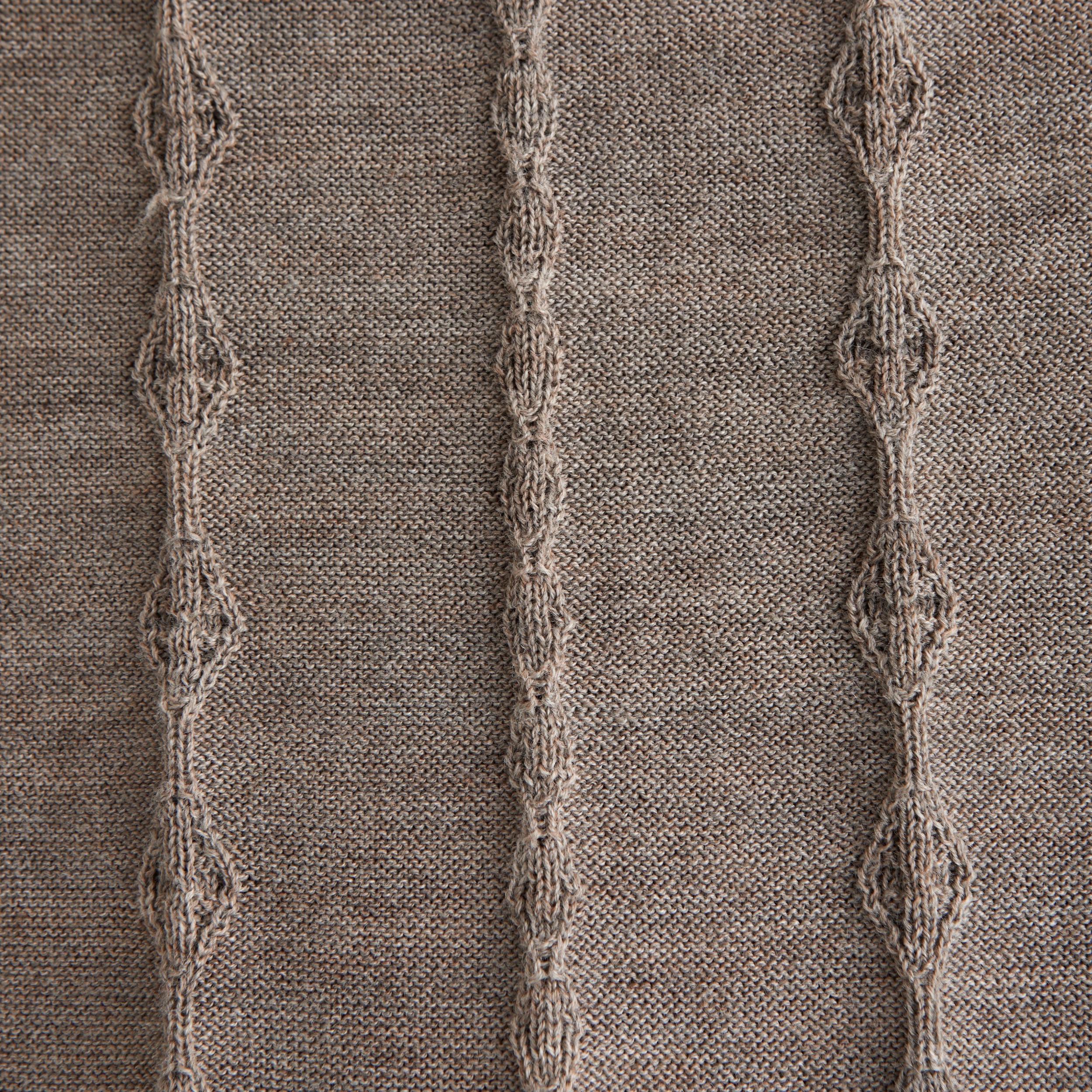 Merino Wool-Blend Stitch 3-Button Sweater Polo Product Image