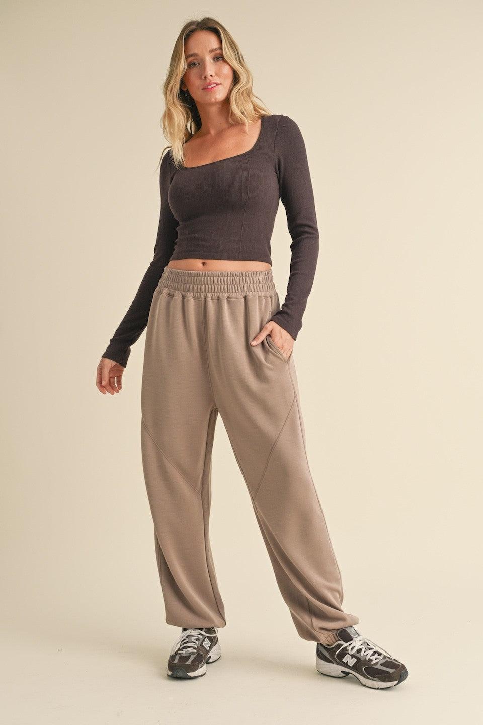 Square Neck Long Sleeve Top Product Image