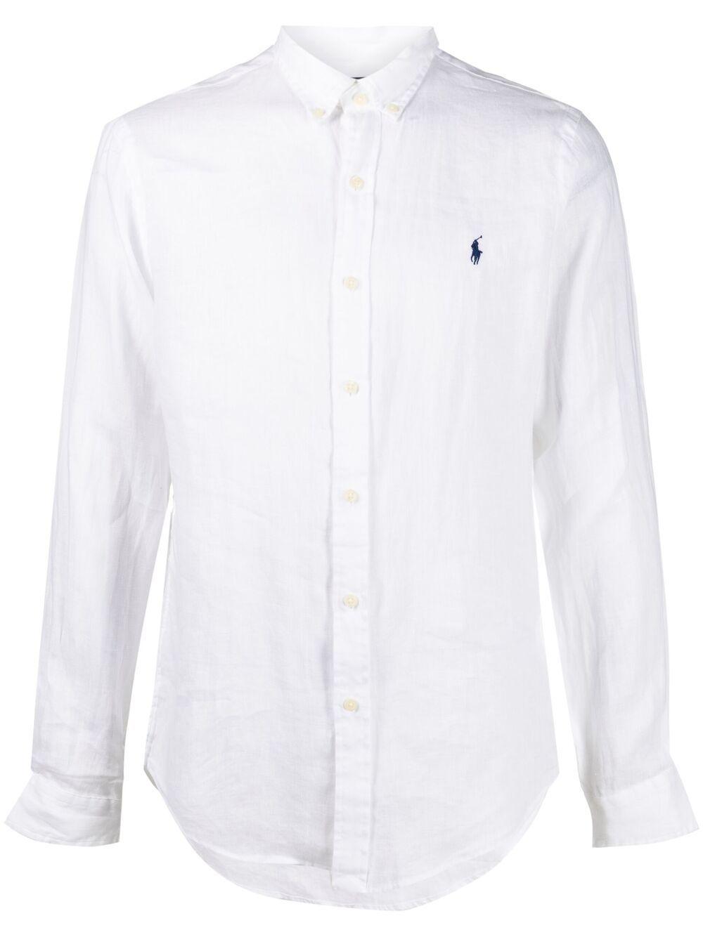 POLO RALPH LAUREN Long Sleeve Sport Shirt Clothing In White Product Image