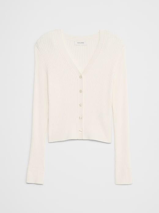 Ribbed Cardigan Sweater Product Image