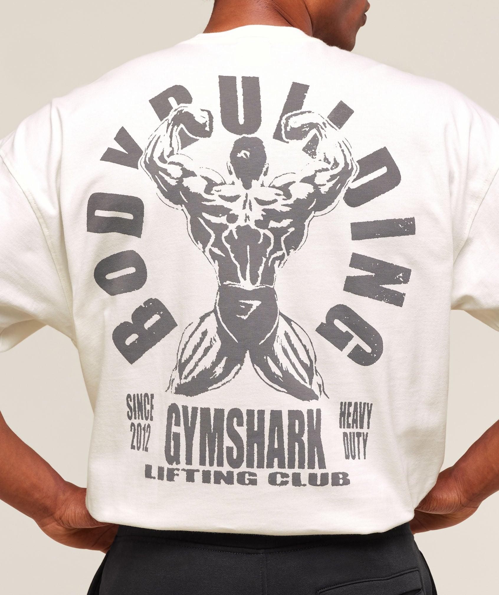Gymshark Lifting Club Flex T-Shirt - Soft White Male Product Image