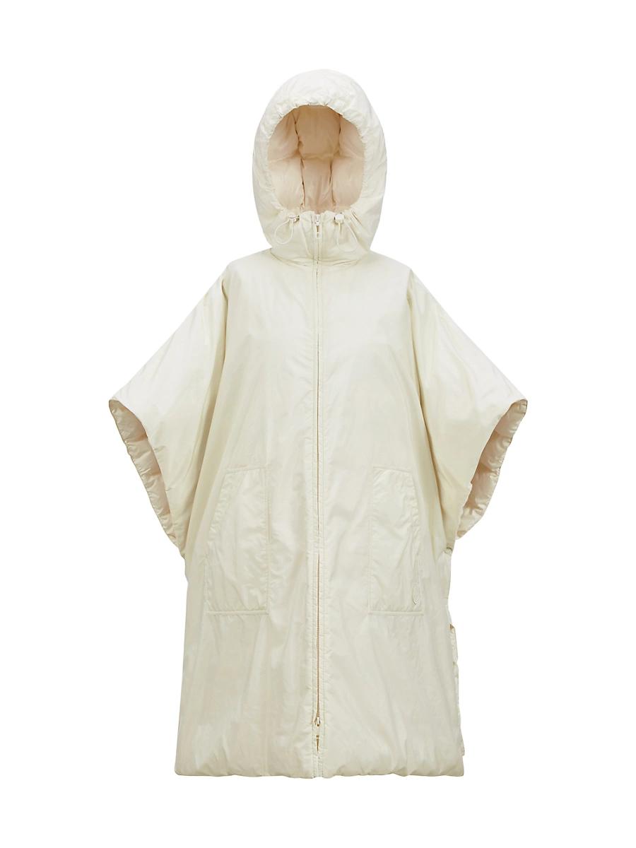 Womens Zip-Front Down Hooded Cape Product Image