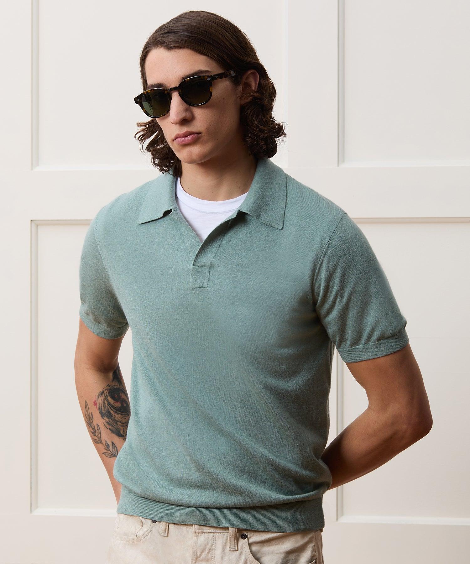 Silk-Cashmere Sweater Polo Product Image