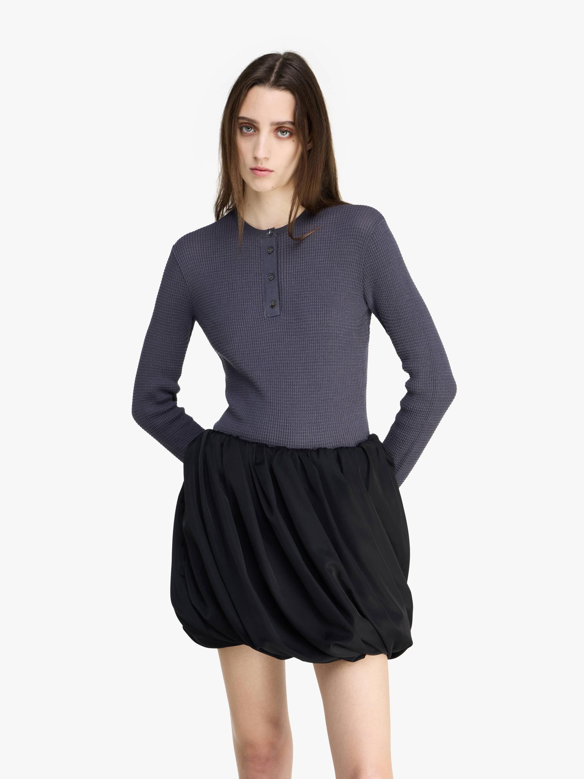 ROLLED HEMLINE MINI SKIRT Product Image
