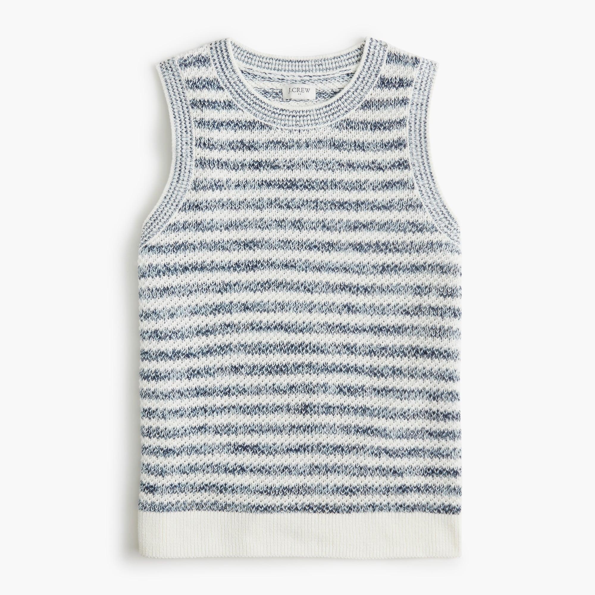Striped textured sweater-tank Product Image