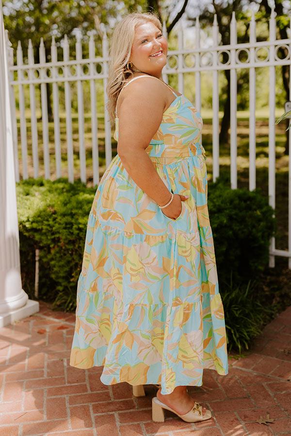 Fresh Breeze Floral Midi Dress Curves Product Image