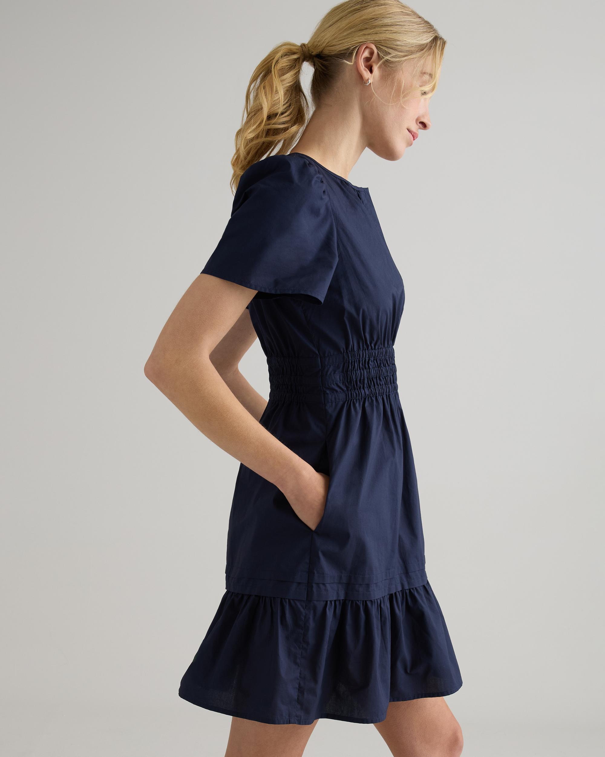 Quince | Women's Poplin Tiered Mini Dress Organic Cotton Product Image