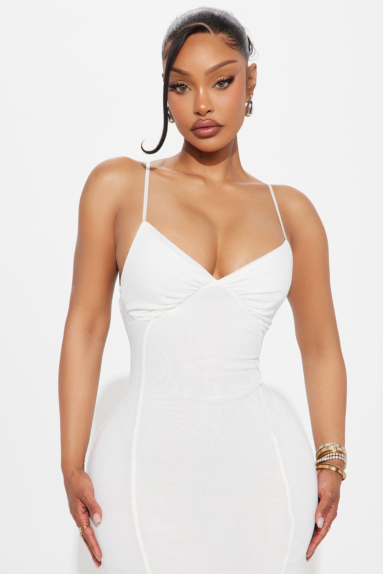 Couture Crush Mesh Maxi Dress - White Female Product Image