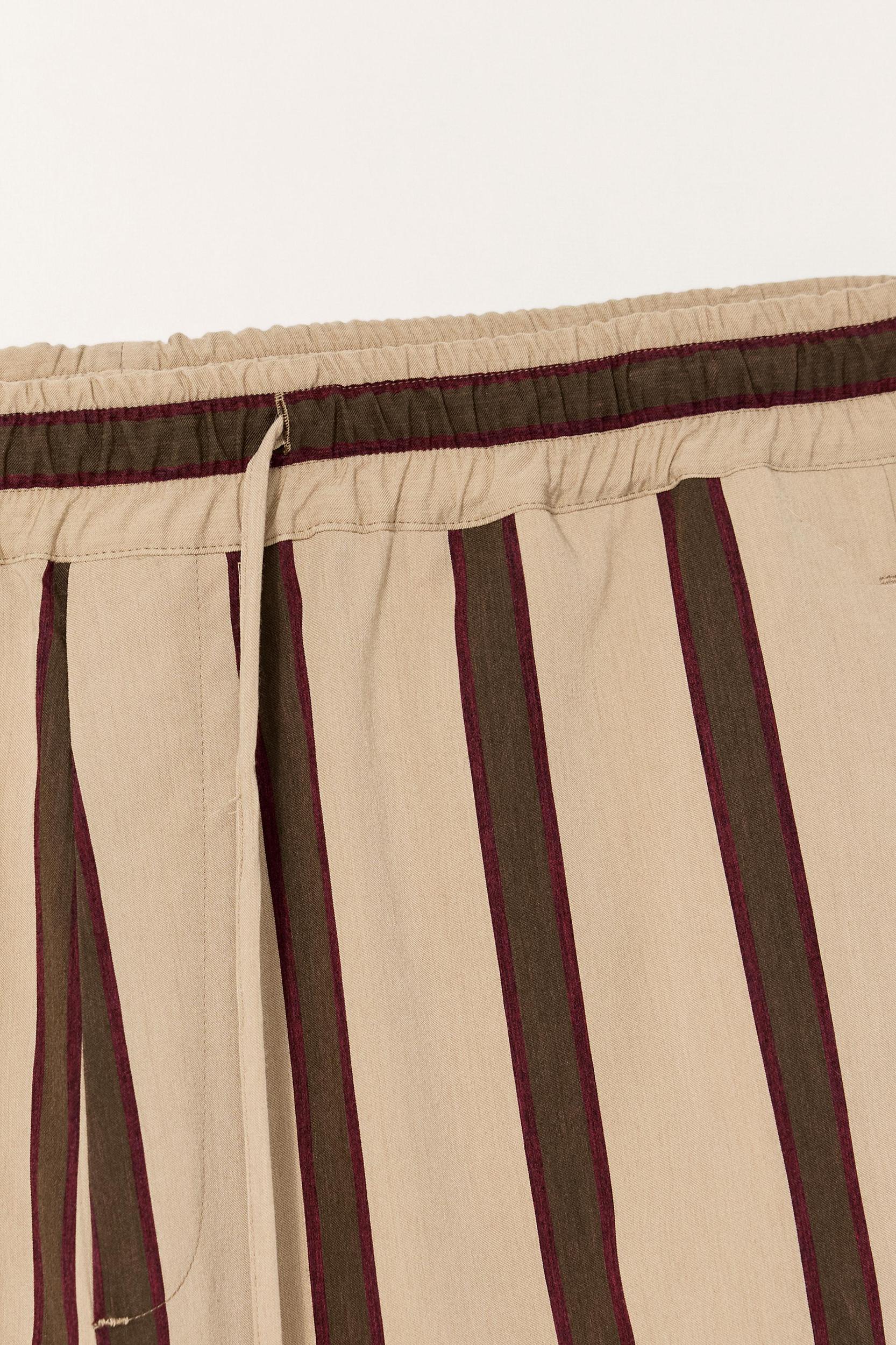 LIMITED EDITION STRIPED COTTON LINEN TRENCH COAT Product Image