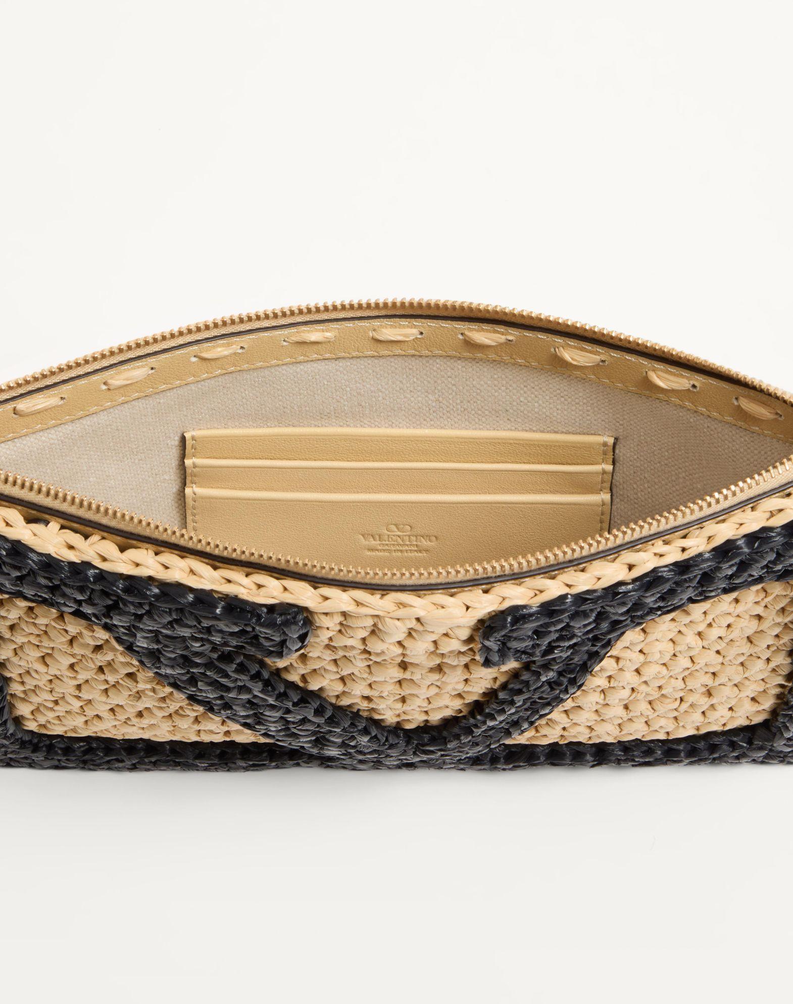 Valentino Garavani Viva Superstar Synthetic Raffia Pouch Product Image