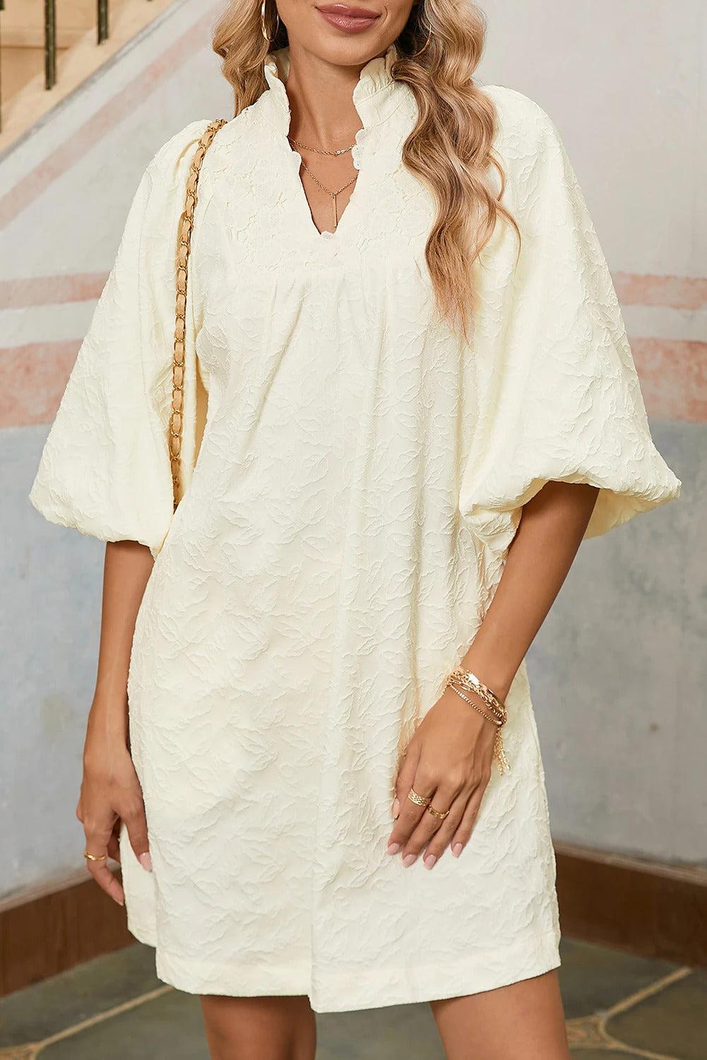 Buttercream Bubble Sleeve Dress Product Image