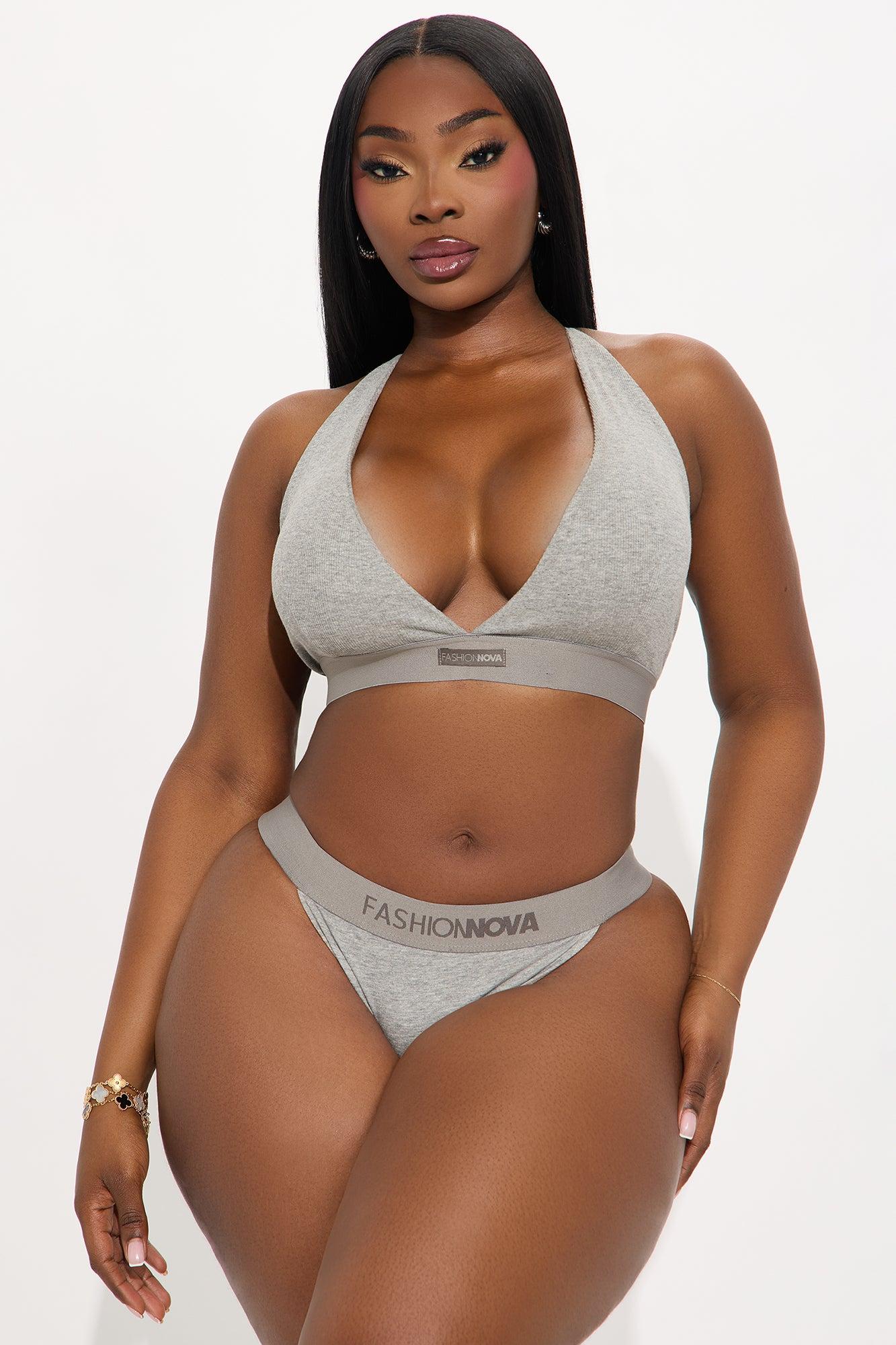 FN Mood Cotton Thong - Heather Grey Female Product Image