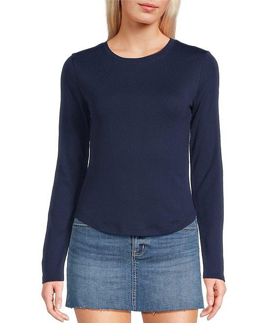 Copper Key Curved Hem Brushed T-Shirt Product Image