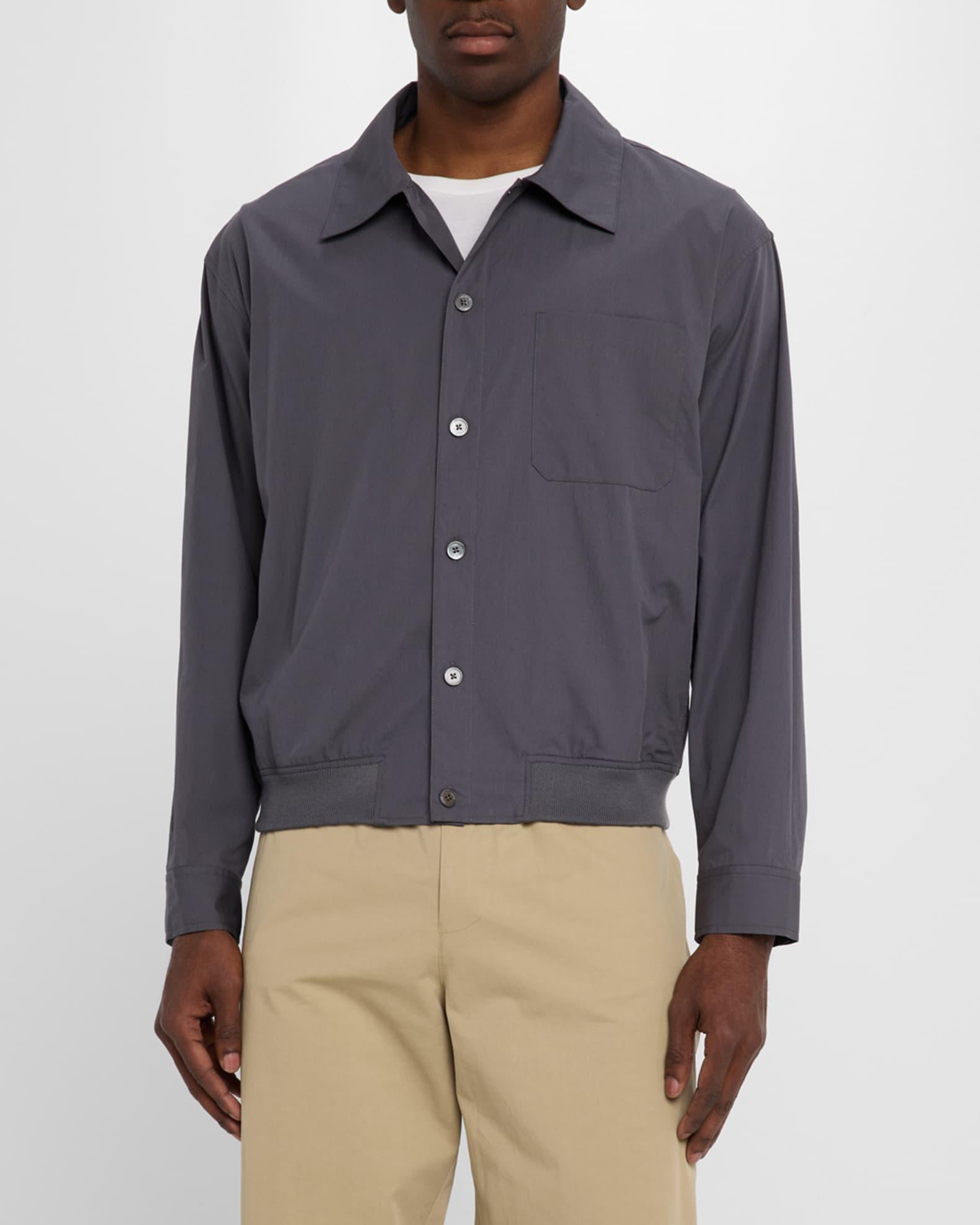 Men's Cotton Blouson Shirt Jacket Product Image