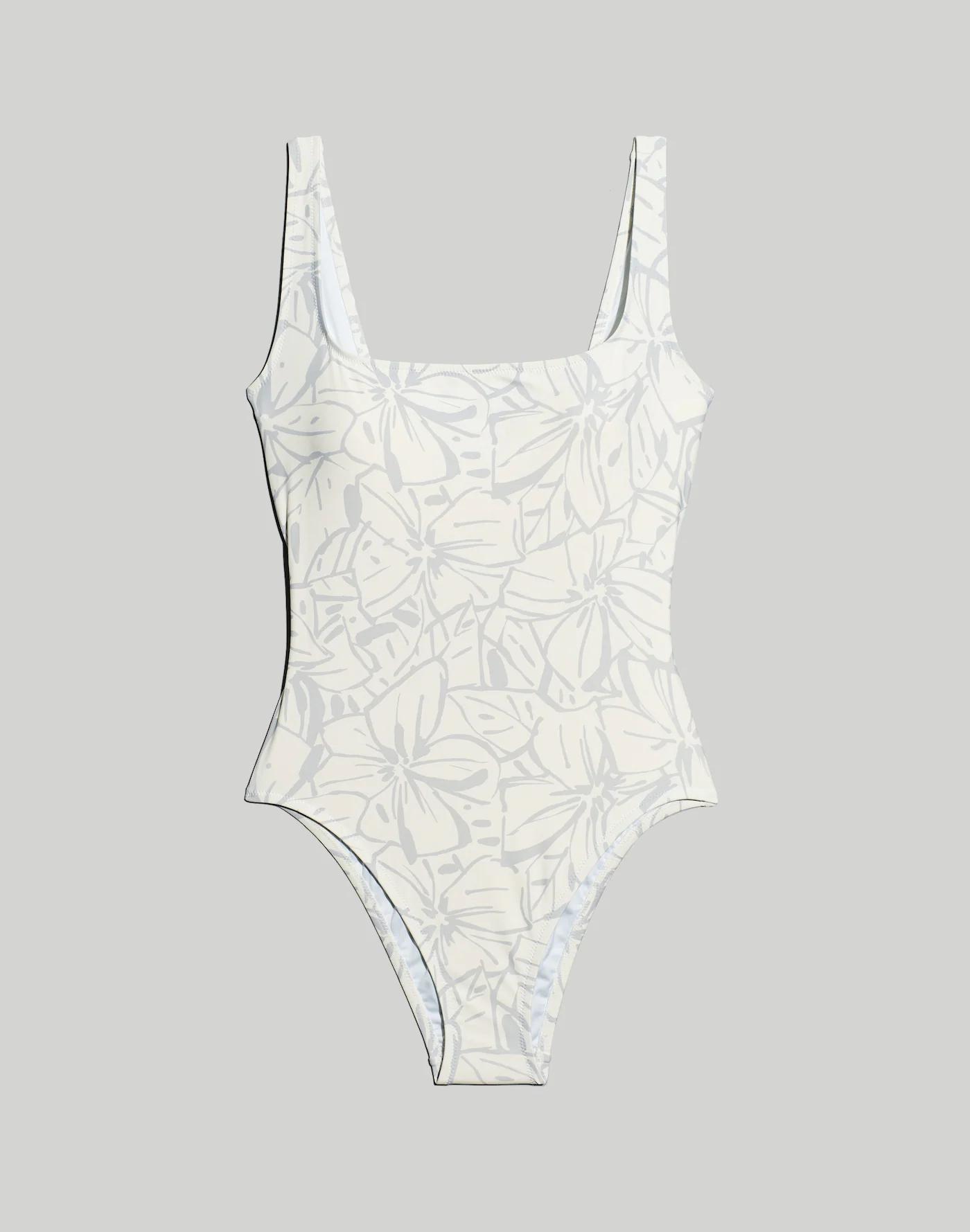 Plus Square-Neck Tank One-Piece Swimsuit Product Image
